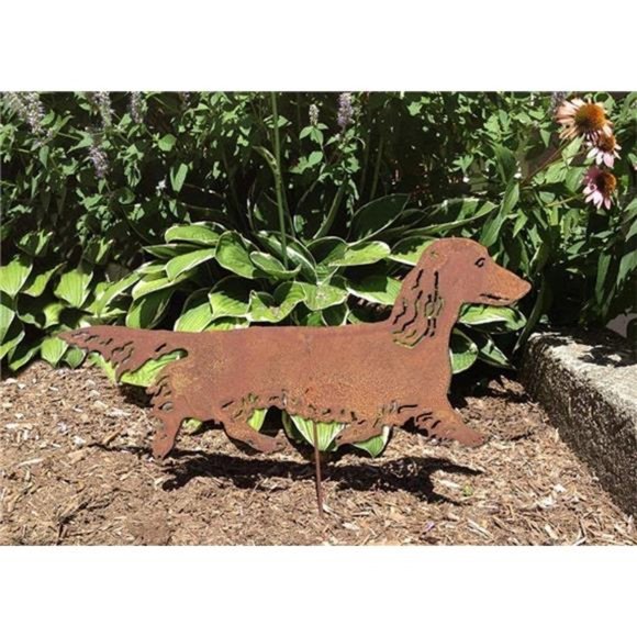 Long Haired Dachshund Garden Stake or Wall Hanging, Dog Sign - Picture 1 of 2